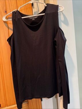 Soft Surroundings Black Cold-Shoulder Tank